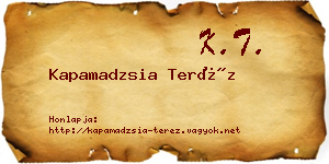 Kapamadzsia Teréz névjegykártya